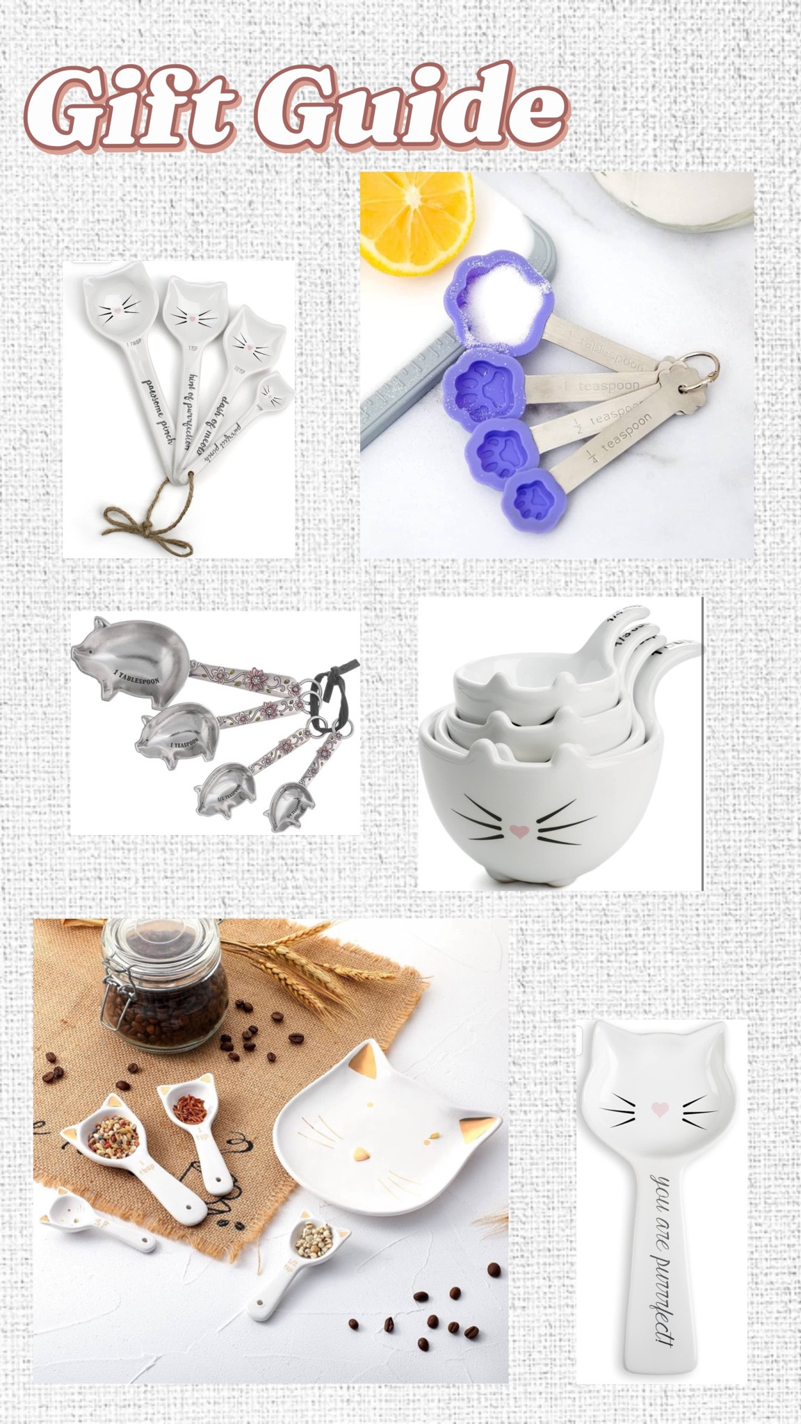 Gift guide for cat lover

Looking for last-minute gifts or stocking stuffers for the cat lover or cat mom in your life? Look how cute these measuring cups are ! 

#ChristmasGift #ChristmasGift #HolidayGift #HolidayGift #CatLover #CatMom #CatDad #PetMom #PetDad #DogMom #DogDad #MeasuringCup #ThingsForTheHouse #StockingStuffer #StockingStuffers #GiftsUnder20 


#LTKhome #LTKfindsunder50 #LTKGiftGuide