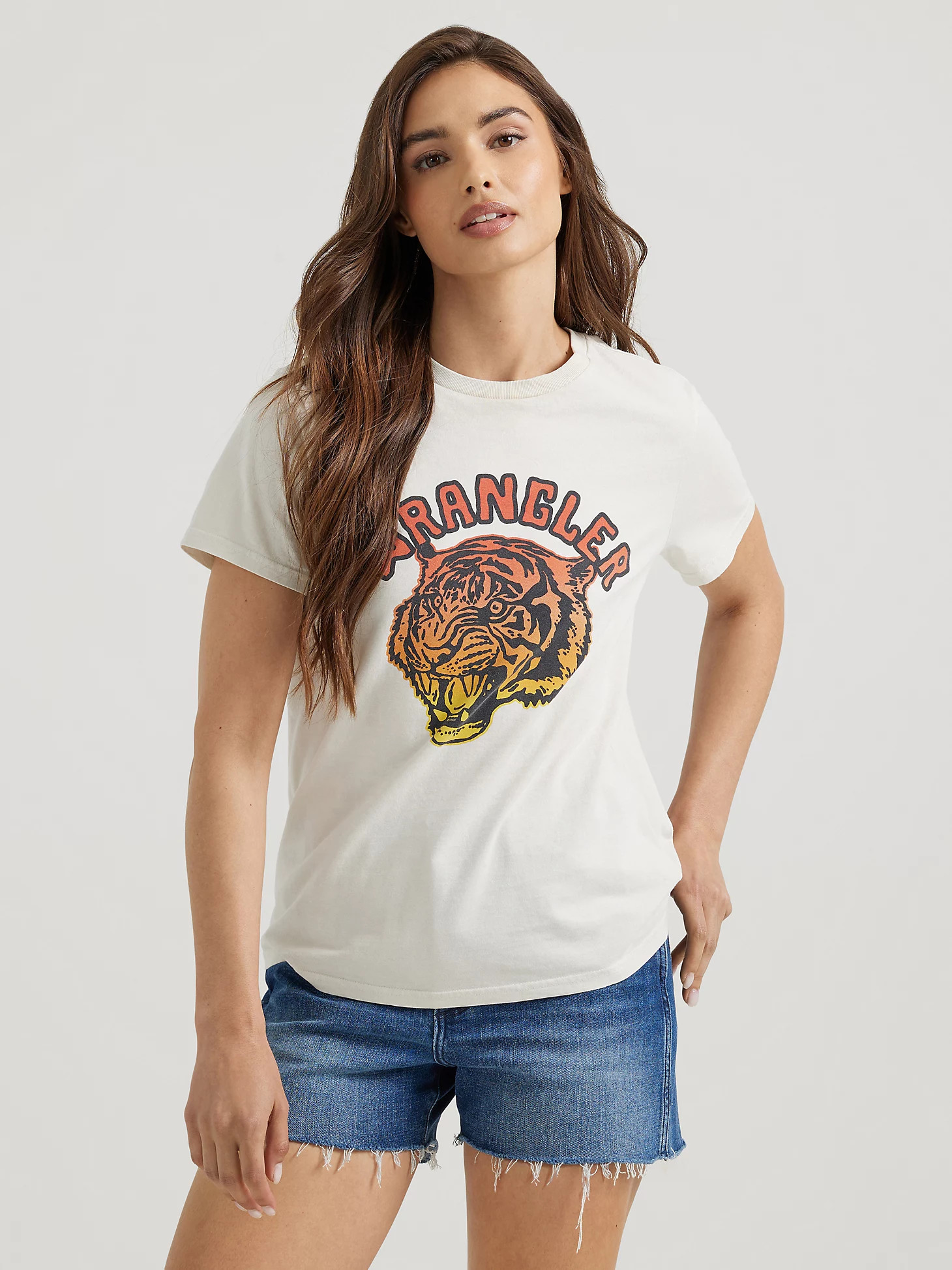 Women's Roaring Tiger Tee in Vintage White | Wrangler