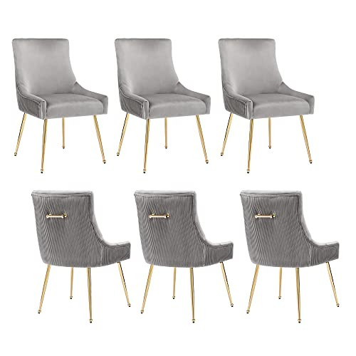 adochr Modern Leisure Velvet Dining Chairs Set of 2, Upholstered Velvet Chair with Gold Metal Leg... | Amazon (US)