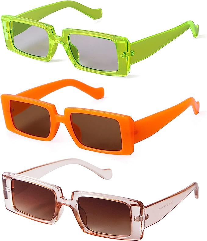 SORVINO Vintage Rectangle Sunglasses for Women 90s Retro Fashion Square Sunglasses | Amazon (US)