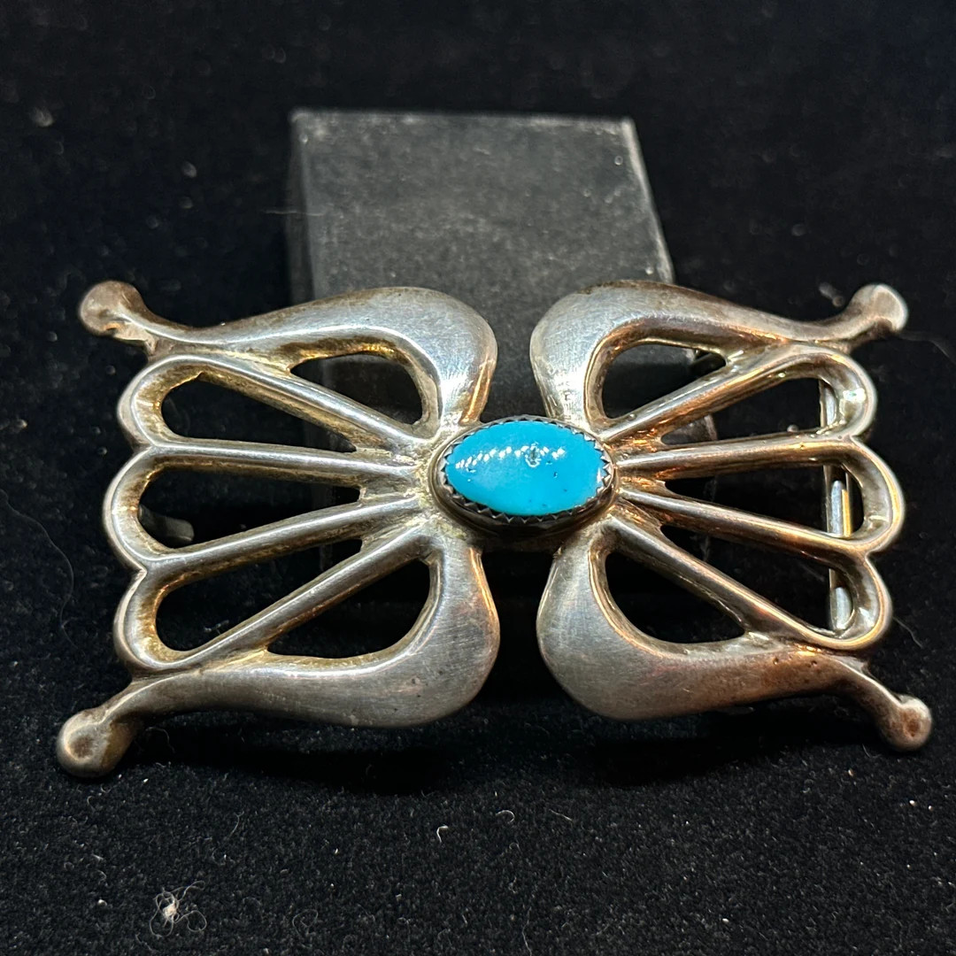 Vintage Old Pawn Sandcast Sterling Silver With Turquoise Belt - Etsy | Etsy (US)