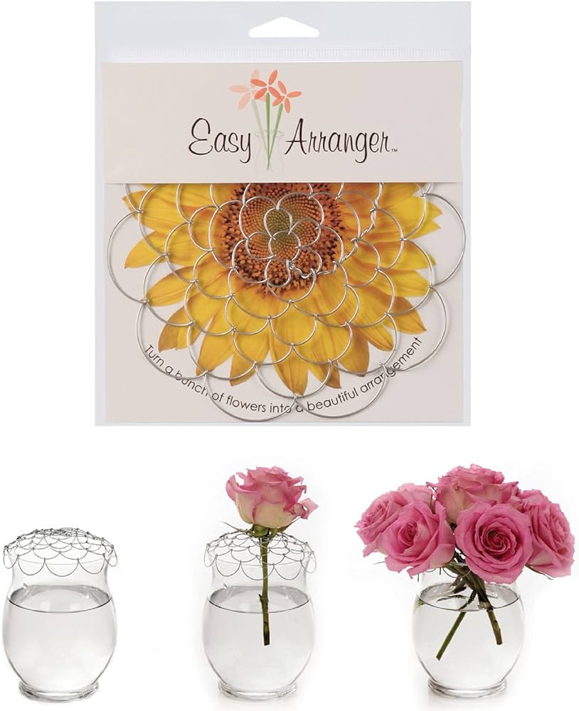 Easy Arrangers 6 Inch Metal Flower Floral Arrangement Flower Vase Insert | Amazon (US)