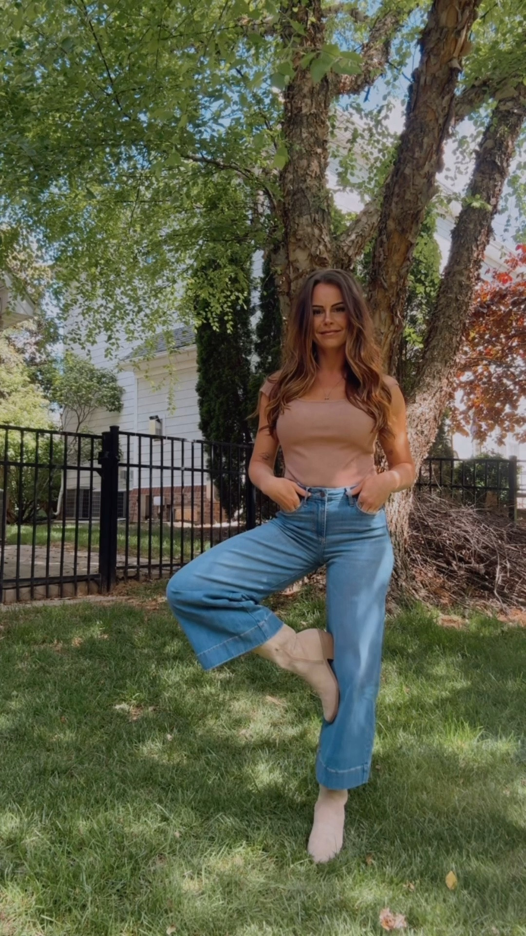 Lovinggggg these wide leg cropped jeans by @Wrangler 💙💙💙

Im obsessed!!!! 

Perfect for all the mom occasions, dressing up or down + date night out + concert outfit + brunch + girls night out + work jeans + soooo comfortable you won’t even feel like you’re wearing jeans!

#LTKootd #LTKmomlife #LTKSeasonal