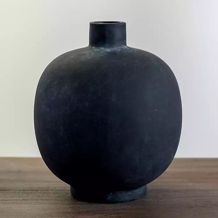 Matte Black Round Vase | Kirkland's Home