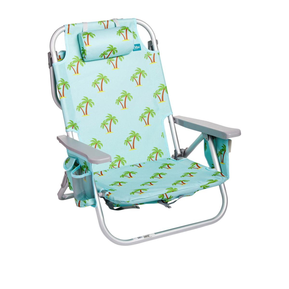 Paradise by Bliss  Folding Beach Chair with Accessories | HSN
