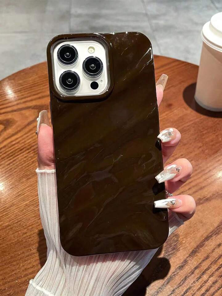 Glitter Shiny Oil Coated Anti-drop Phone Case Compatible With Iphone | SHEIN