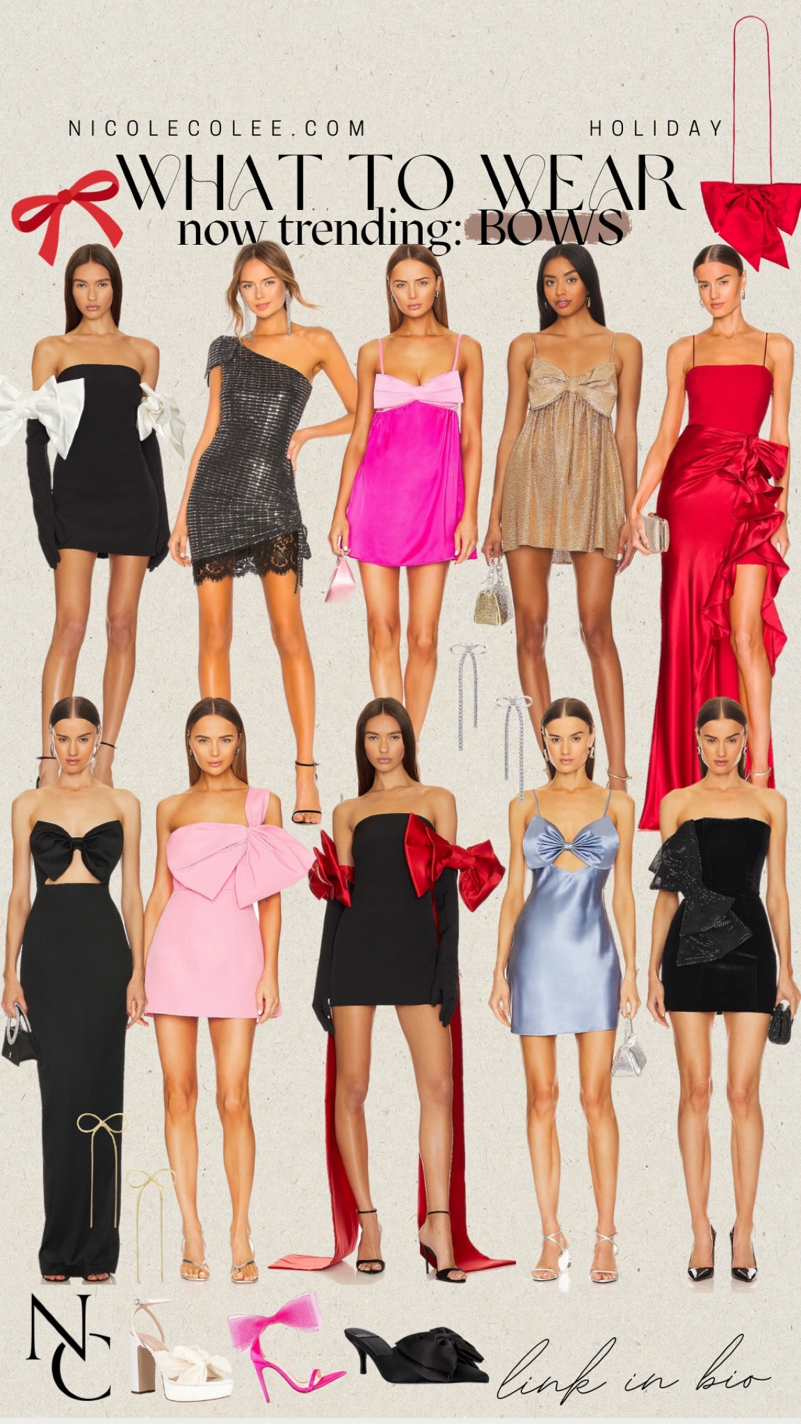 What to wear:  Now trending 🎀 Bows 🎀

Outfit ideas, holiday style, casual style, winter outfit, revolve, Saks, Amazon, YSL, Celine

#nicolecolee #holiday #holidayoutfit #holidaystyle #fashionstyle #influencer #fashionblogger #christmas #bowstyle 


#LTKGiftGuide #LTKHoliday #LTKSeasonal