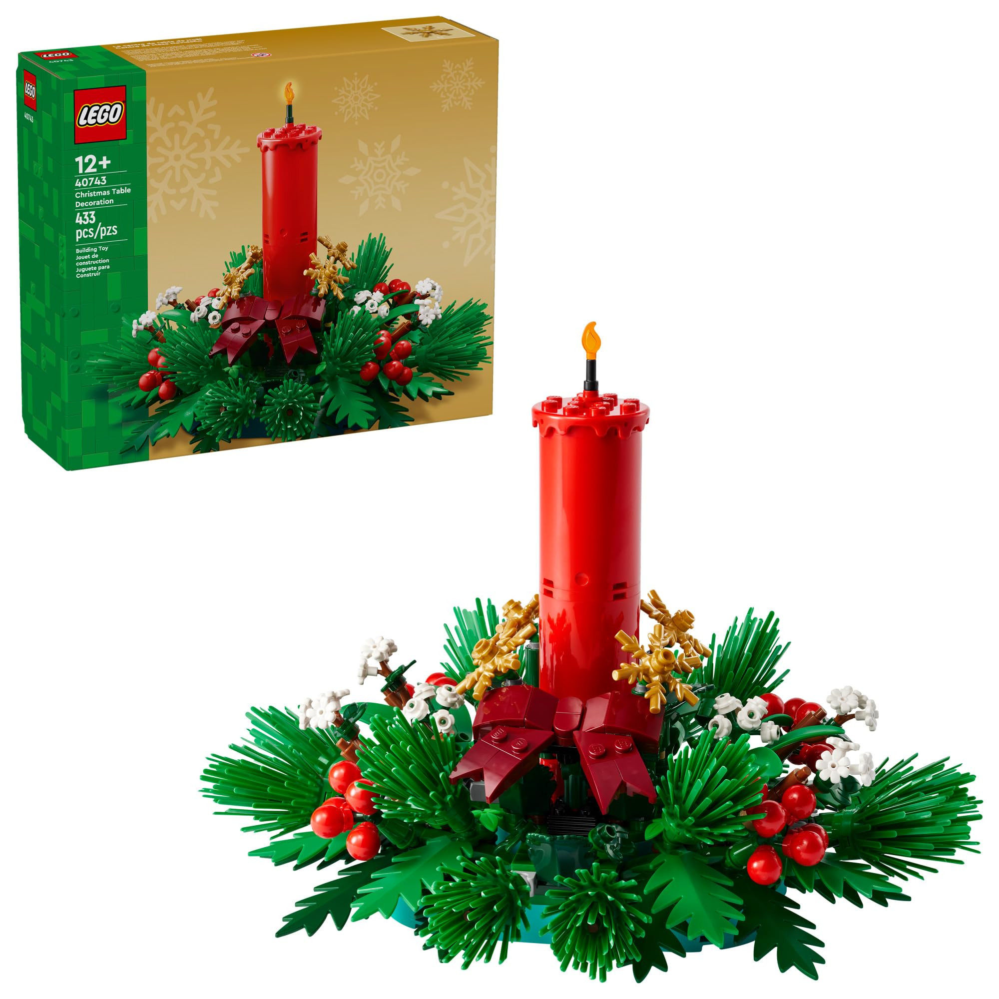 LEGO Christmas Table Decoration Building Toy for Kids - Brick-Built Holiday Centerpiece & Festive... | Amazon (US)
