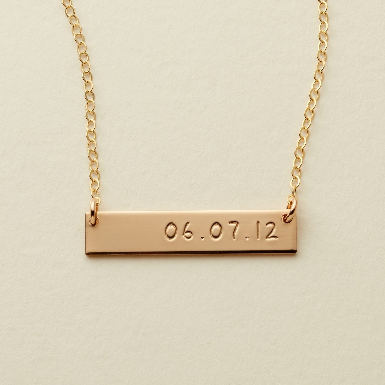 Date Bar Necklace | Made by Mary (US)