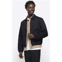 River Island Regular Fit Smart Harrington Jacket - Black | Very (UK)