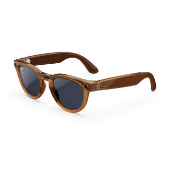Ray-Ban Meta Headliner, Shiny Caramel Transparent / Clear to Sapphire Transitions®, Standard | Meta