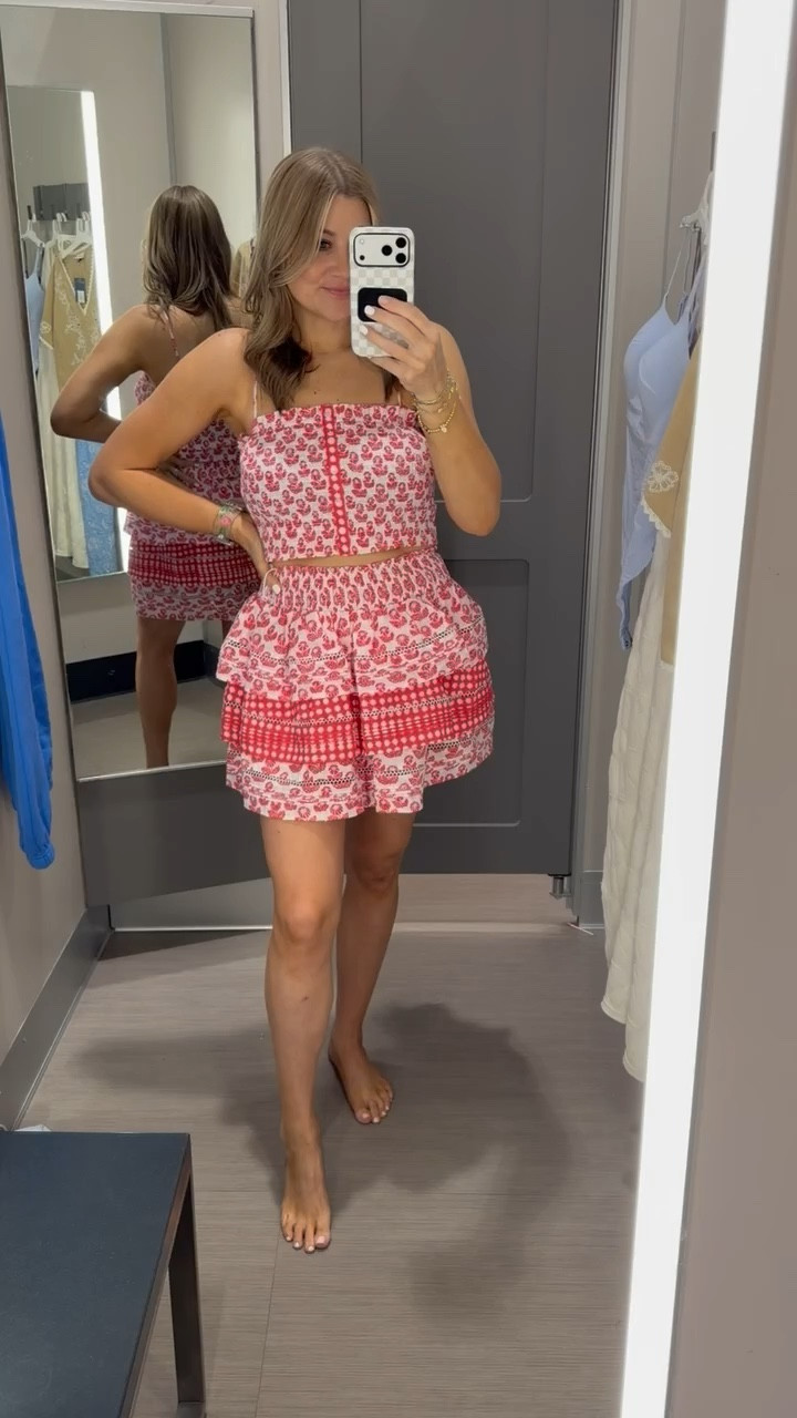 This red and white two piece set is part of the Roller Rabbit x Target collab and is such a fun and flattering look for spring and summer. I love the playful print and easy fit, it’s perfect for vacation, brunch, or any warm weather plans when you want something cute but effortless.

red and white two piece set, matching skirt set, summer outfit idea, vacation outfit for women, playful printed outfit, casual brunch outfit, warm weather outfit idea, feminine summer style, effortless summer look, chic casual outfit, SavannahK

#LTKTravel #LTKootd #LTKmomlife