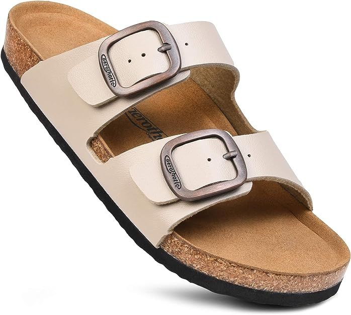 AEROTHOTIC Women’s Arch Support Cork Footbed Slide Sandals | Amazon (US)