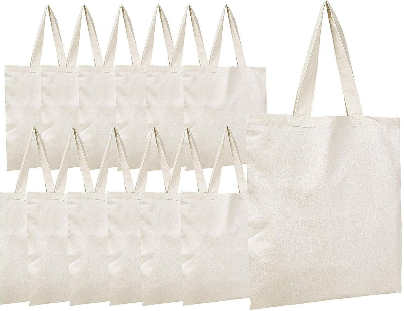 Simpli-Magic Canvas Tote Bags, 13"x15", Pack of 15, Natural | Amazon (US)