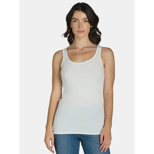 Time and Tru Women's Ribbed Tank Top, Sizes XS-XXXL | Walmart (US)