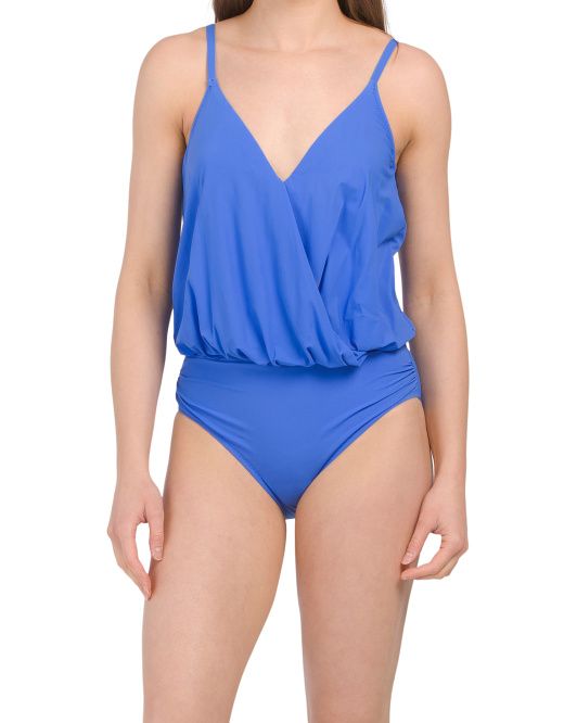 Lattice Surplice One-piece Swimsuit | TJ Maxx