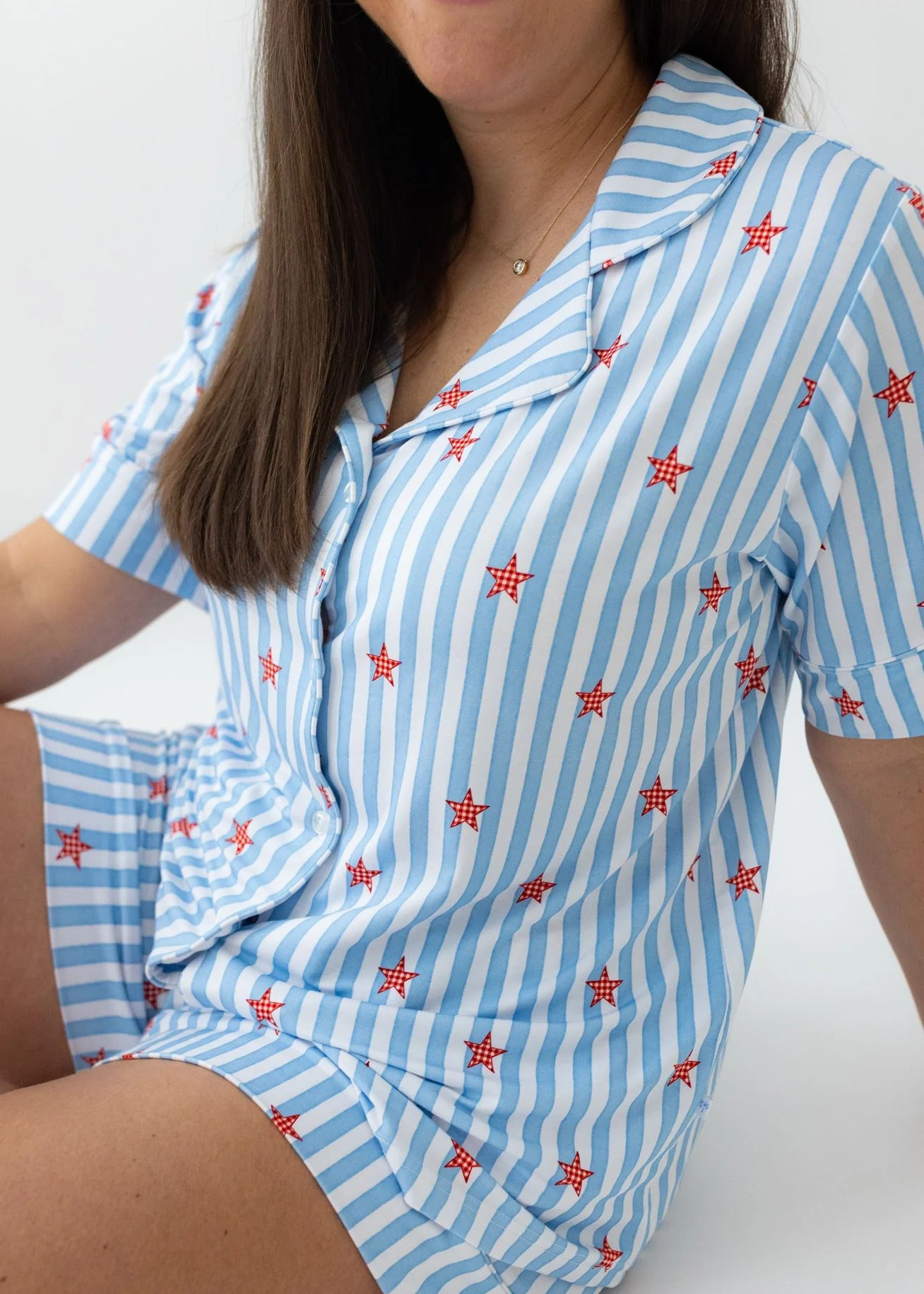 Stars & Stripes Women's Shorts PJ Set | Tiny Jams