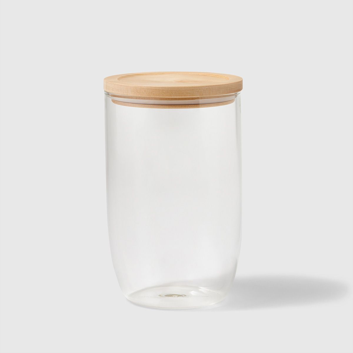 Marie Kondo Large Modular Glass Canister w/ Birch Lid Birch | The Container Store