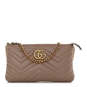 Calfskin Matelasse Mini GG Marmont Chain Bag Porcelain Rose | FASHIONPHILE (US)