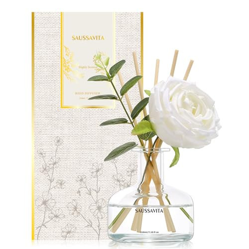Reed Diffusers Set, 7.10 oz Flower Scented Diffuser with 7 Sticks, Long Lasting Home Fragrance for 120 Days, Perfect for Bathroom, Shelf Decor, Air Fresheners | Amazon (US)