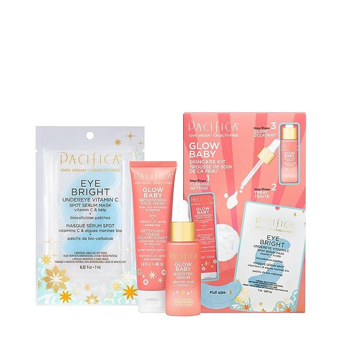 Pacifica Beauty | Glow Baby Vitamin C Trial + Value Kit | 3-Piece Skin Care Gift Set | Travel Fri... | Amazon (US)