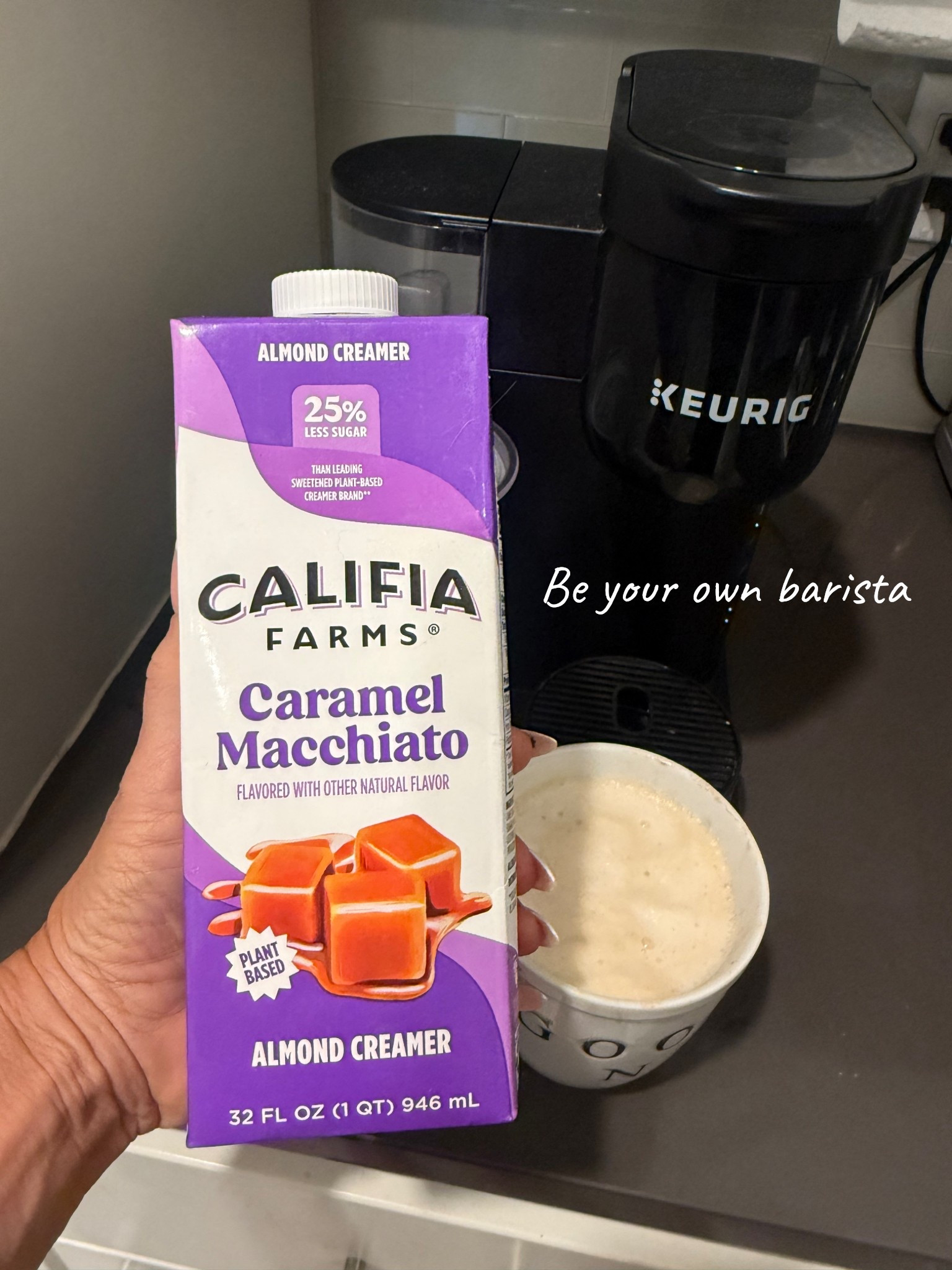 Girl boss era 💪. Saving my coffee money and this is delicious. Making latte at home ☕️💸 
Latte machine
@keurig
Amazon find 