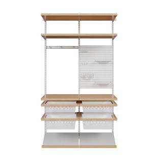 Elfa Decor 4' Decor Mudroom White & White | The Container Store