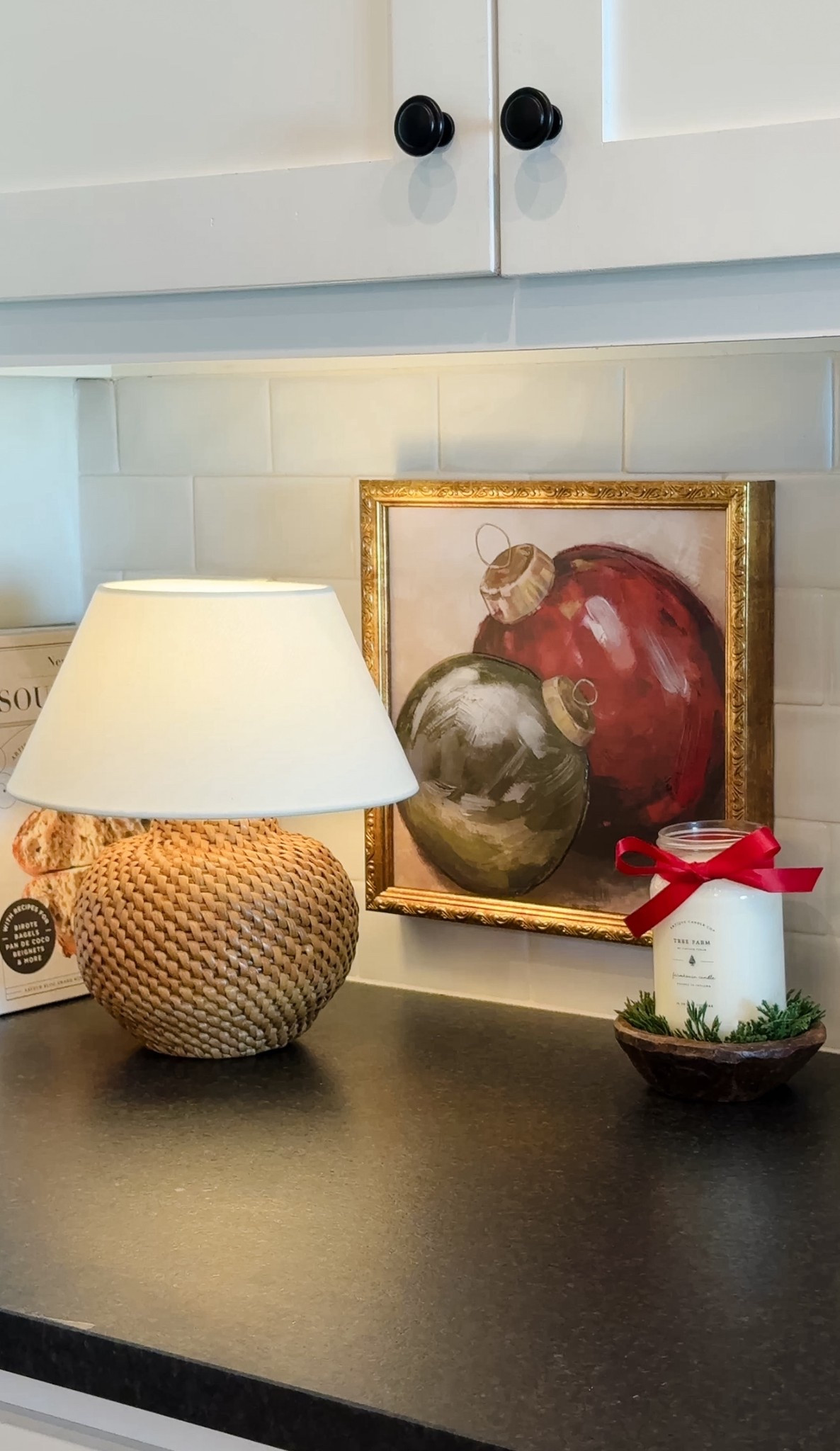 The holiday ornament art is from Hobby lobby, but I totally love this battery operated lamp. It’s so convenient and I don’t have to worry about the chords.!!

#LTKHome #LTKHoliday