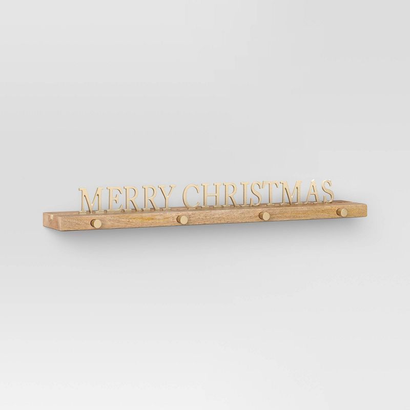 'Merry Christmas' Holiday Stocking Holder Gold - Threshold™ | Target