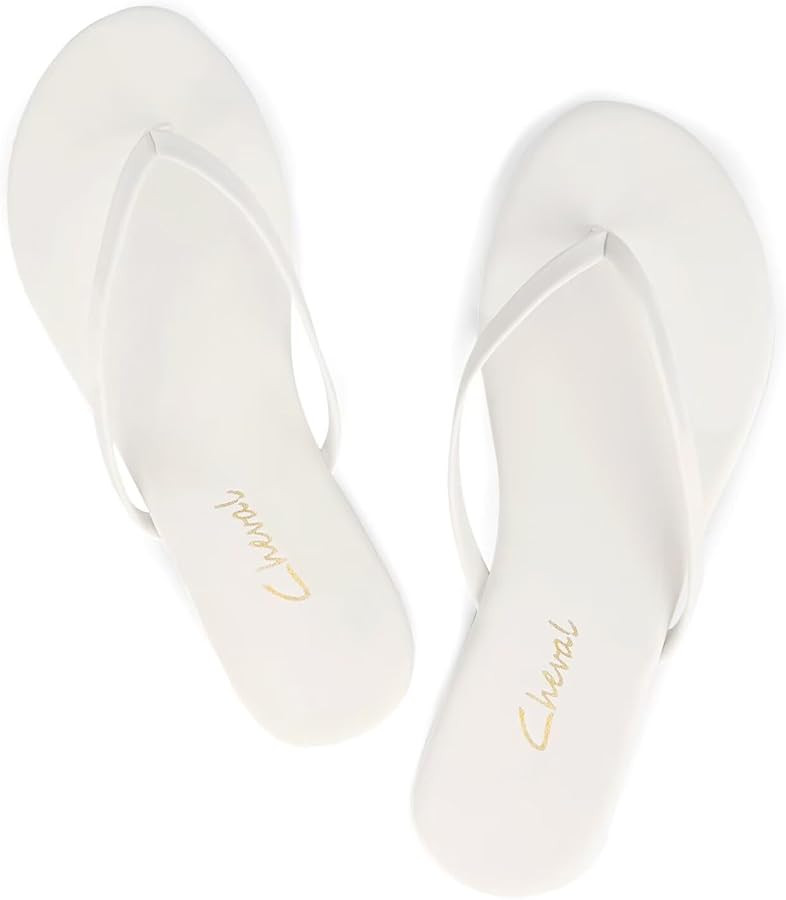 Flat Leather Flip Flops for Women, Comfortable Dressy Thong Sandals 2026 Summer Vacation Essentia... | Amazon (CA)