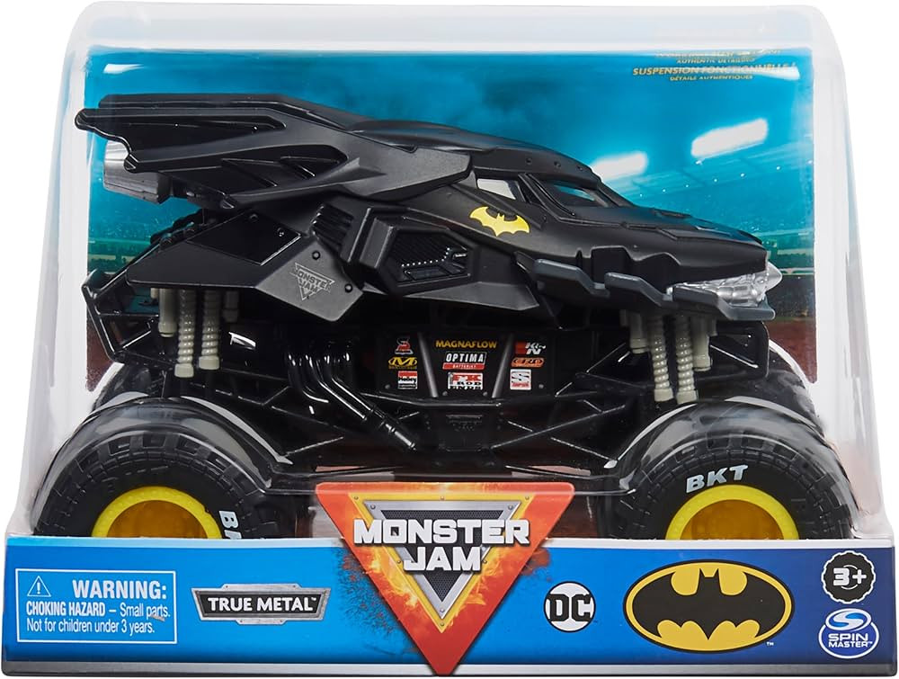 Monster Jam Official Batman Monster Truck - Retro Batmobile Collector 1:24 Scale Die-Cast Vehicle... | Amazon (US)