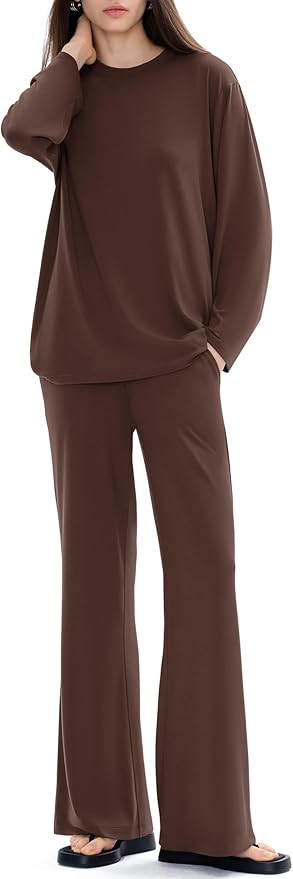 Women's Lounge Sets Two Piece Outfits Matching Set Loose Fit Tracksuits All Day Collection | Amazon (US)