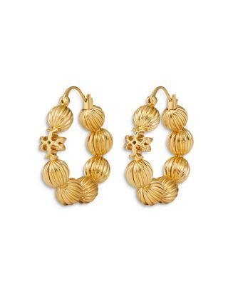 Tory Burch Roxanna Fluted Bead Hoop Earrings Back to Results -  Jewelry & Accessories - Bloomingd... | Bloomingdale's (US)