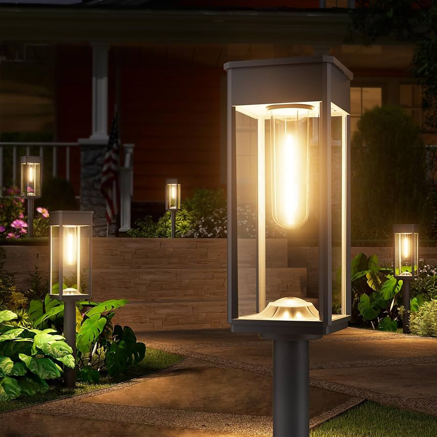 8 Pack Bright Solar Pathway Lights Outdoor,IP65 Waterproof Auto On/Off Solar Garden Light Path Li... | Amazon (US)