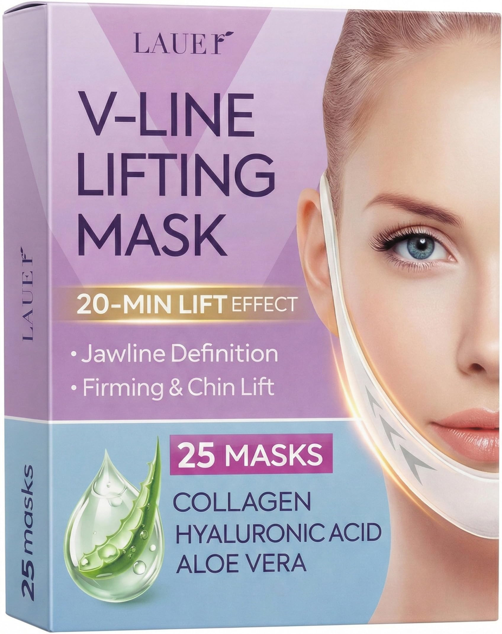 V Shaped Contouring Face Mask Line Shaping Lifting Belt Neck Reduction Jawline Lift Tape Enhancer... | Amazon (US)