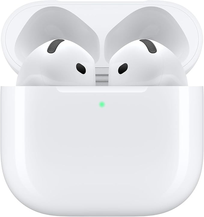 Apple AirPods 4 Wireless Earbuds, Bluetooth Headphones, Personalised Spatial Audio, Sweat and Wat... | Amazon (UK)