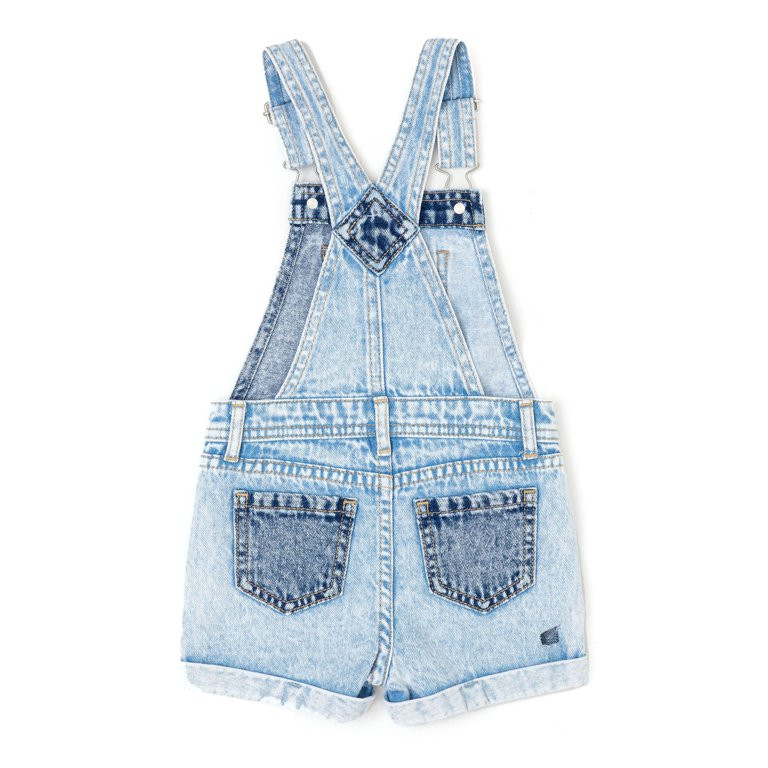 Wonder Nation Toddler Girls Denim Shortall, Sizes 2 Toddler-18 Months | Walmart (US)