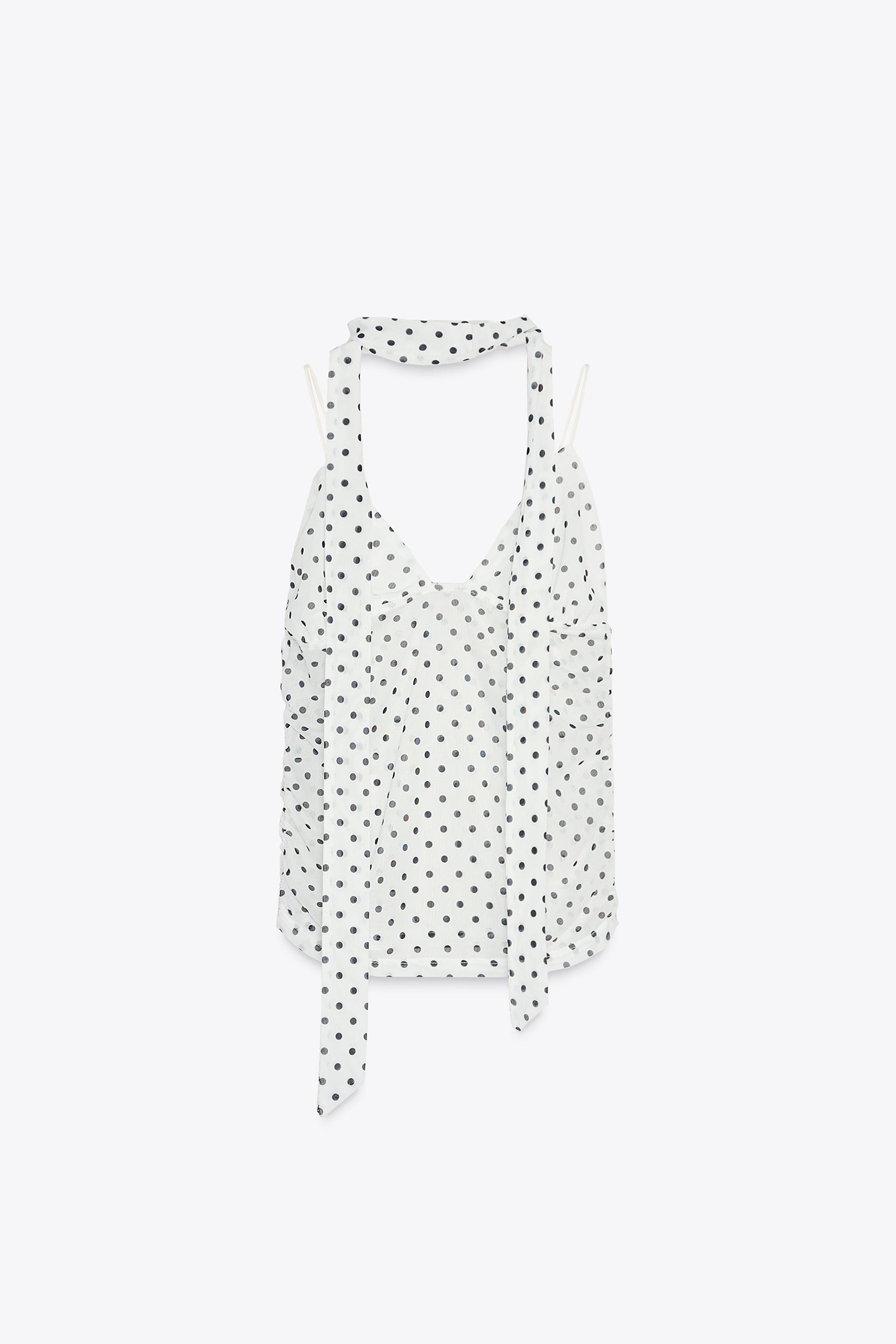 POLKA DOT SCARF TOP | Zara UK
