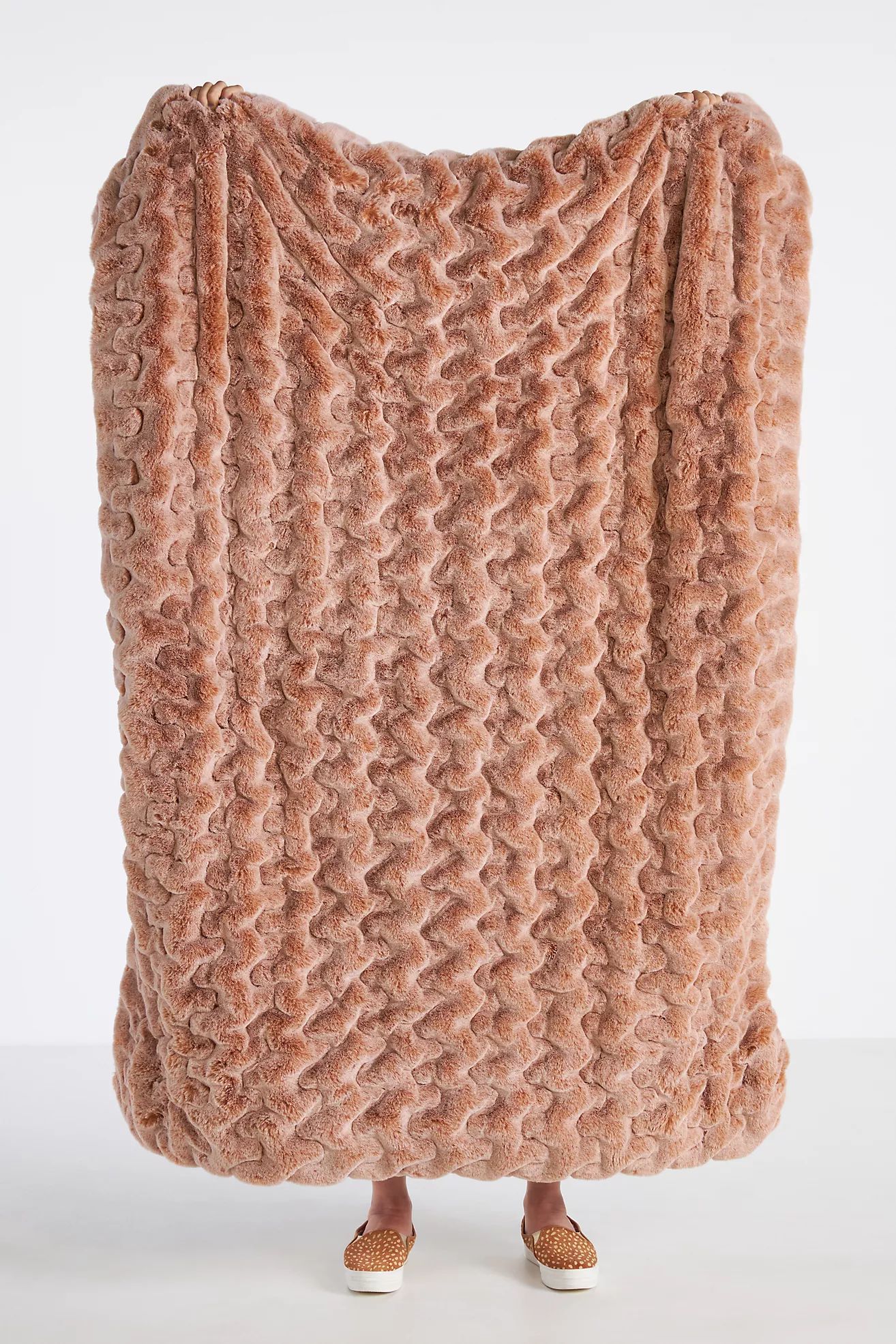 Luxe Faux Fur Throw Blanket | Anthropologie (US)