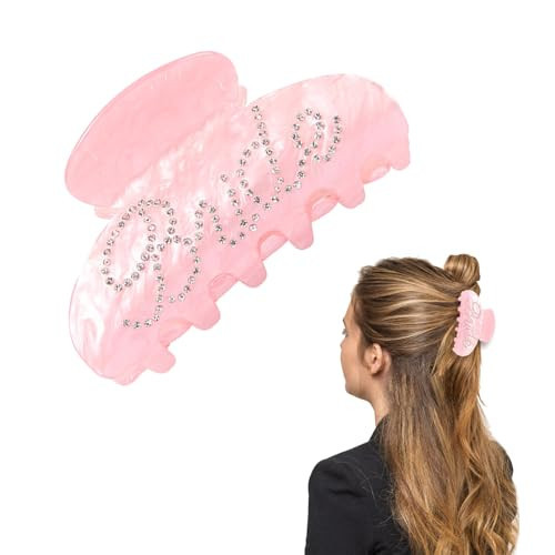 Bride Claw Hair Clip,​ Bride White Acrylic Hair Clips with Rhinestone Logo, Bachelorette Party Wedding Birthday Banana Barrettes Hair Decorations for Girl, Trendy Bridal Claws(Pink) | Amazon (US)