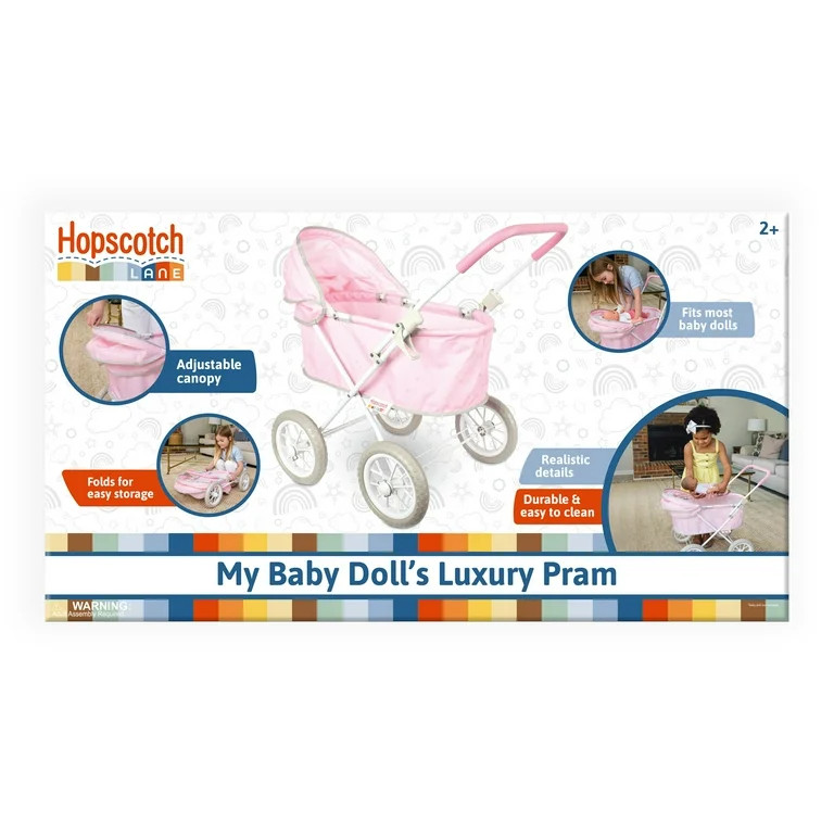 Hopscotch Lane My Baby Doll's Luxury Pram Stroller, Baby Doll Accessory, Children Ages 2+ | Walmart (US)