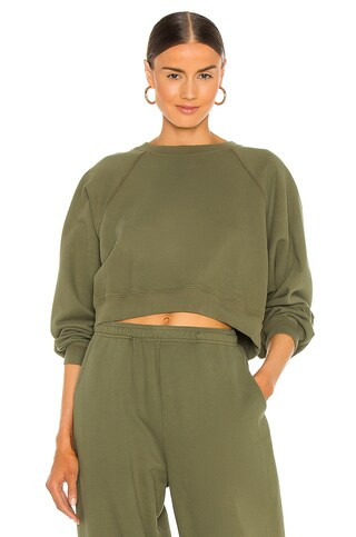 SIXTHREESEVEN The Raglan Crewneck in Olive from Revolve.com | Revolve Clothing (Global)
