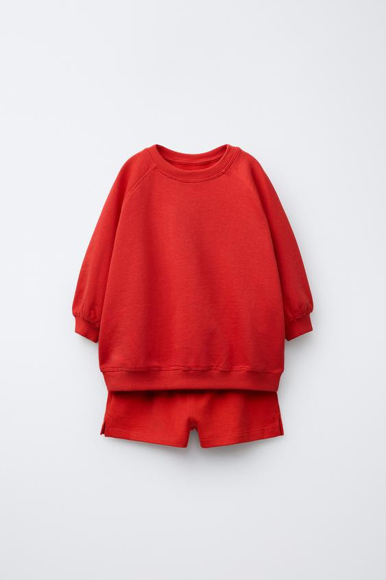 CASA LAWA © X ZARA KIDS JOGGING SWEATSHIRT AND BERMUDA SET | Zara US