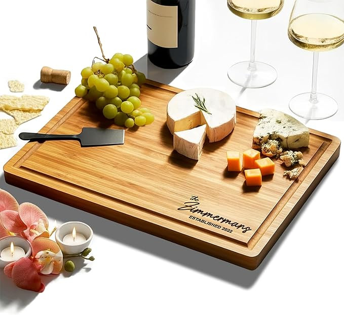 Personalized Cutting Board, Custom Bamboo Engraved Charcuterie Boards - Best Present for Wedding,... | Amazon (US)