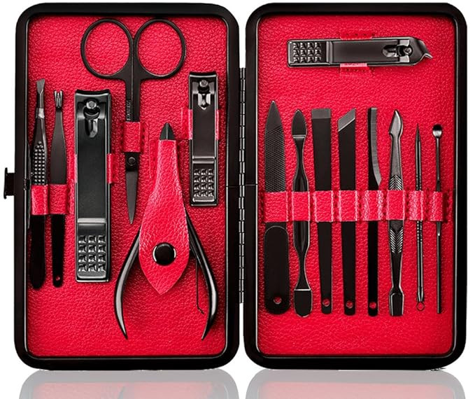 Keiby Citom Professional Stainless Steel Nail Clipper Travel & Grooming Kit Nail Tools Manicure &... | Amazon (US)