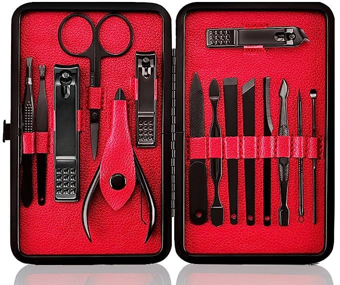 Keiby Citom Professional Stainless Steel Nail Clipper Travel & Grooming Kit Nail Tools Manicure &... | Amazon (US)