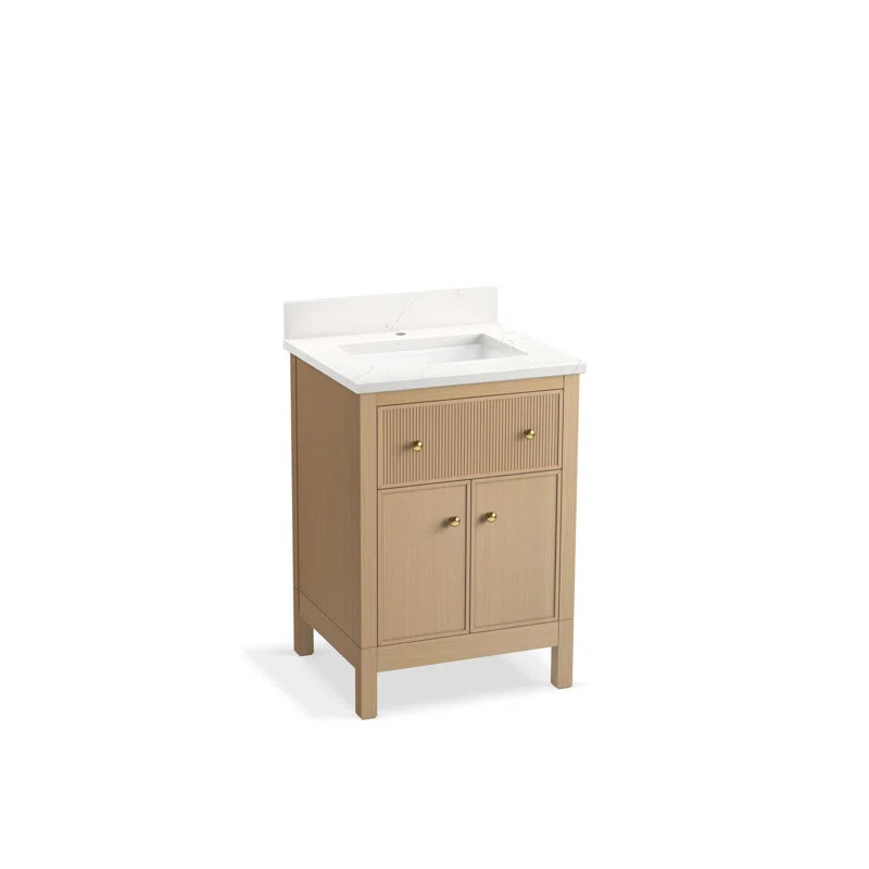 Malin By Studio McGee 24 in. Bathroom Vanity Cabinet With Sink And Quartz Top | Wayfair North America