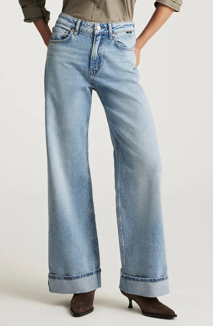 Florida Cuffed Wide Leg Jeans | Nordstrom
