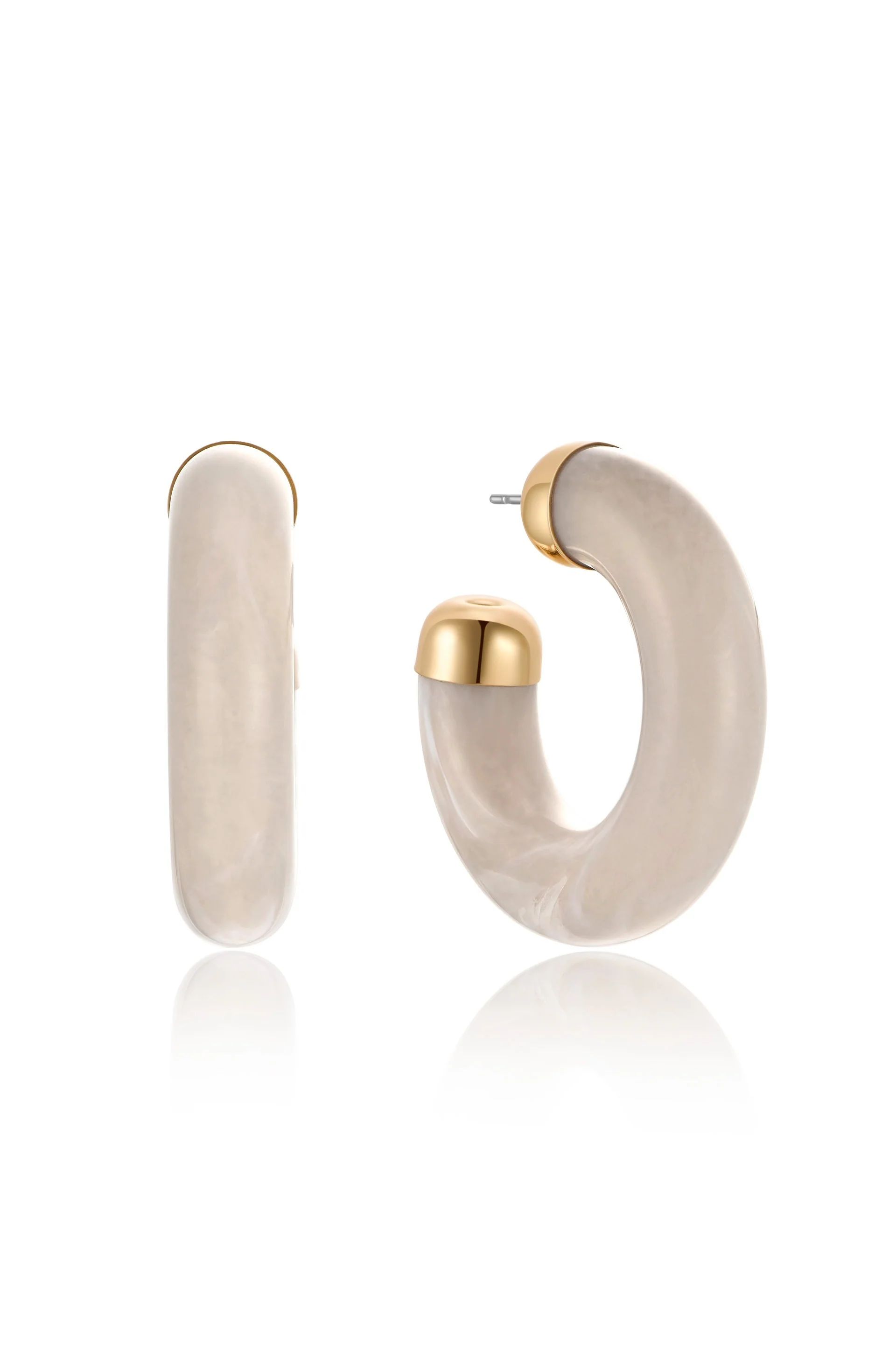 Resin Loop 18k Gold Plated Earrings | Ettika