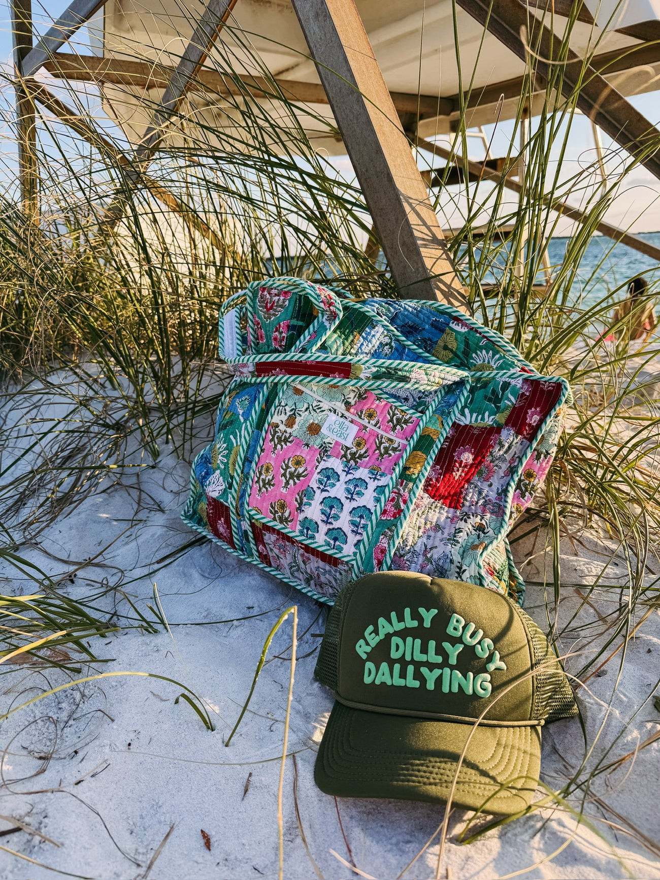 ETTA OG | quilted tote bag - green | Etta & East